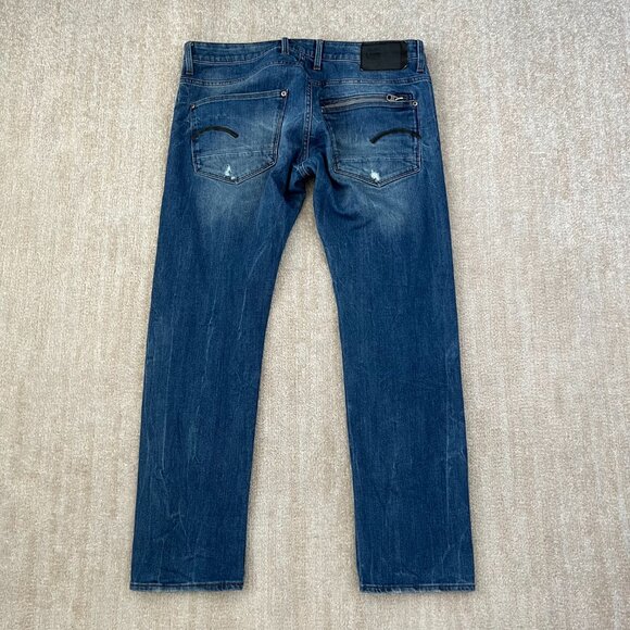 G-Star Raw Attacc Slim Straight Button Fly Jeans 36 Blue - Picture 4 of 11